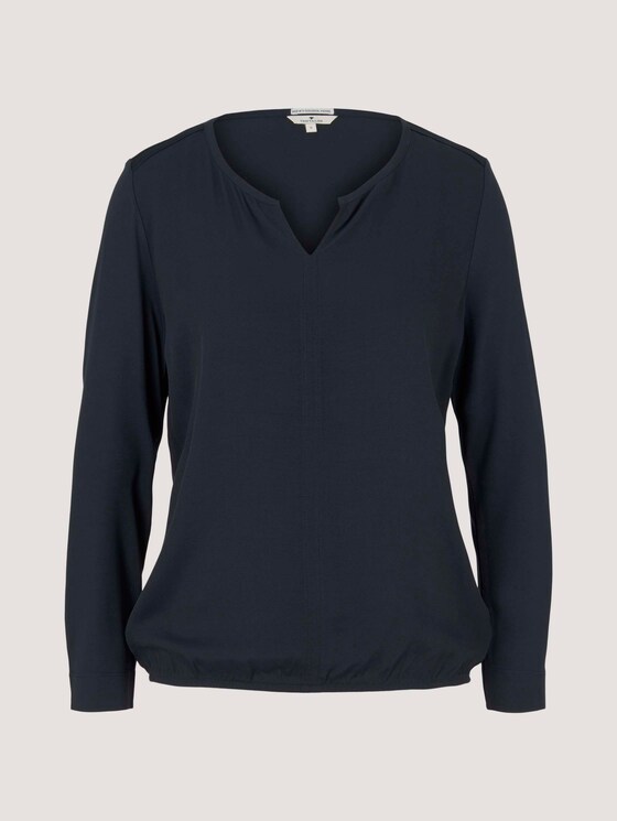 7/8 shirt met LENZING™ ECOVERO™ - Vrouwen - Sky Captain Blue 7/8 shirt met LENZING™ ECOVERO™ - Vrouwen - Sky Captain Blue - 7 - TOM TAILOR