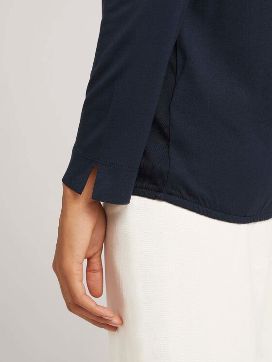 7/8 shirt met LENZING™ ECOVERO™ - Vrouwen - Sky Captain Blue 7/8 shirt met LENZING™ ECOVERO™ - Vrouwen - Sky Captain Blue - 9 - TOM TAILOR