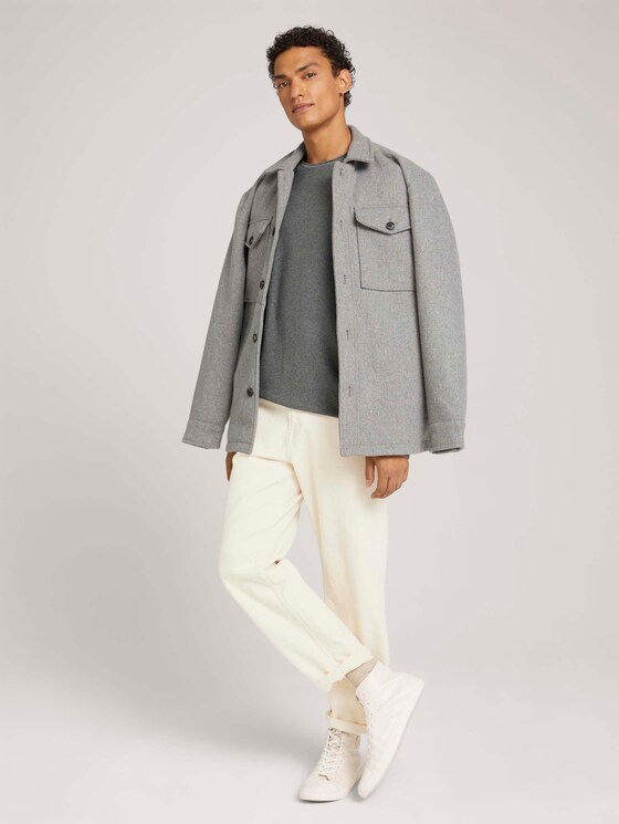 Basic Langarmshirt aus Bio-Baumwolle - Männer - Mid Grey Melange Basic Langarmshirt aus Bio-Baumwolle - Männer - Mid Grey Melange - 3 - TOM TAILOR Denim