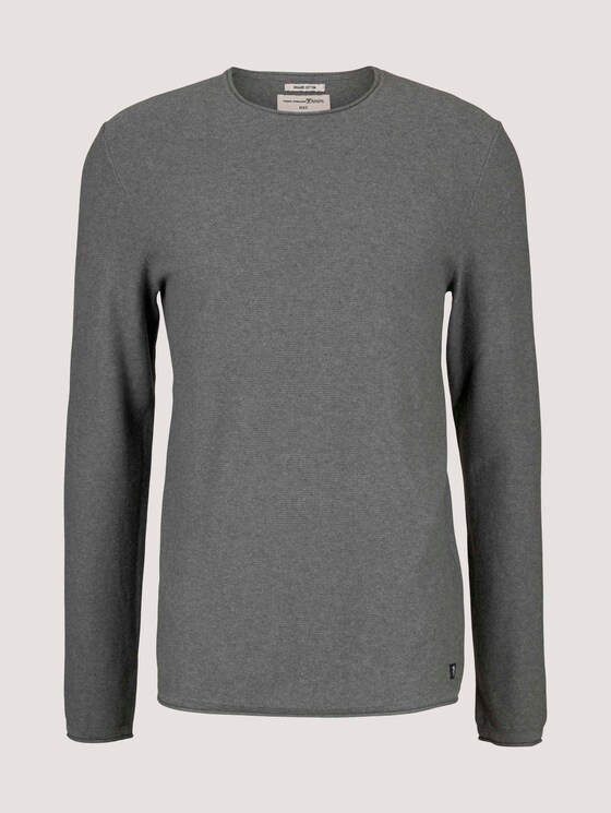 Basic Langarmshirt aus Bio-Baumwolle - Männer - Mid Grey Melange Basic Langarmshirt aus Bio-Baumwolle - Männer - Mid Grey Melange - 7 - TOM TAILOR Denim
