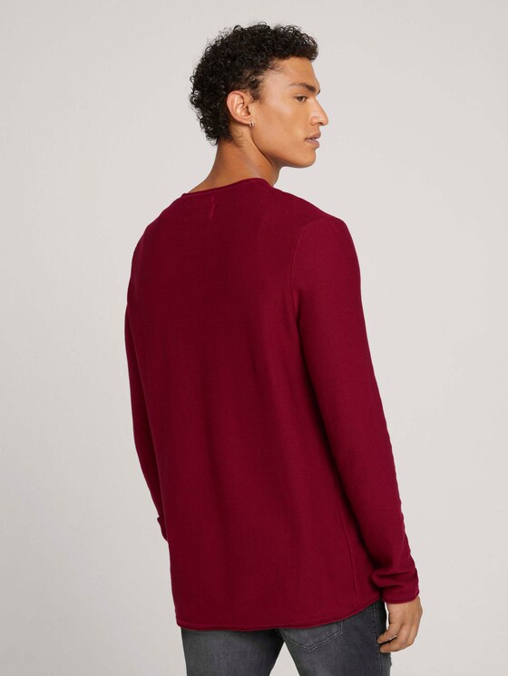 basic long-sleeved shirt made of organic cotton - Men - burned cordovan red basic long-sleeved shirt made of organic cotton - Men - burned cordovan red - 2 - TOM TAILOR Denim