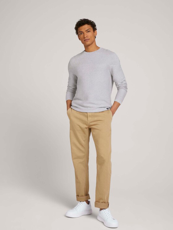 Pullover aus Bio-Baumwolle - Männer - Light Stone Grey Melange Pullover aus Bio-Baumwolle - Männer - Light Stone Grey Melange - 3 - TOM TAILOR Denim