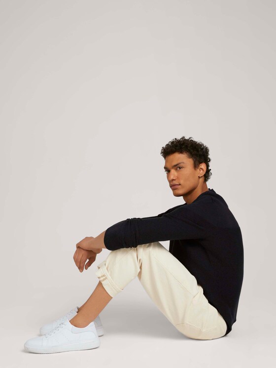 trui van biologisch katoen - Mannen - navy black mouline trui van biologisch katoen - Mannen - navy black mouline - 3 - TOM TAILOR Denim