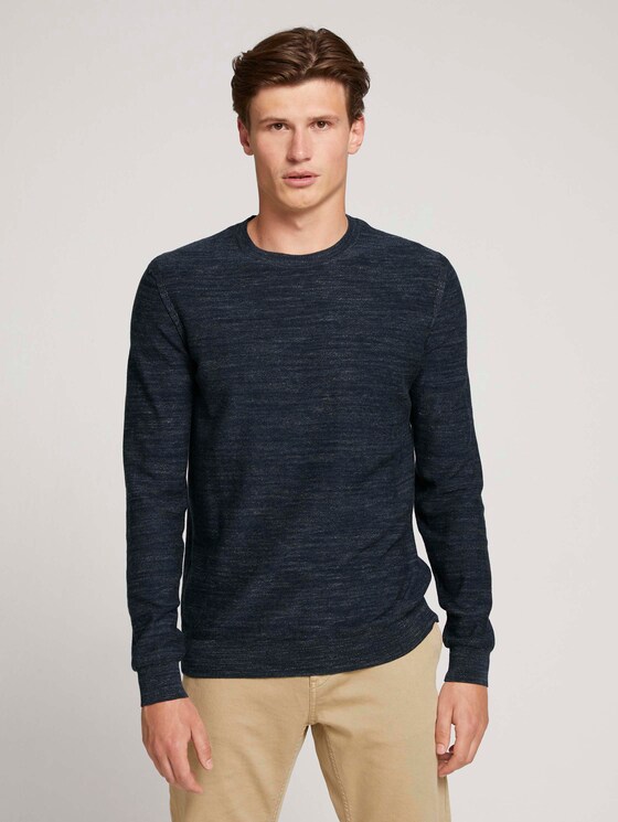Pullover in Melange-Optik - Männer - anthra grey melange Pullover in Melange-Optik - Männer - anthra grey melange - 1 - TOM TAILOR Denim
