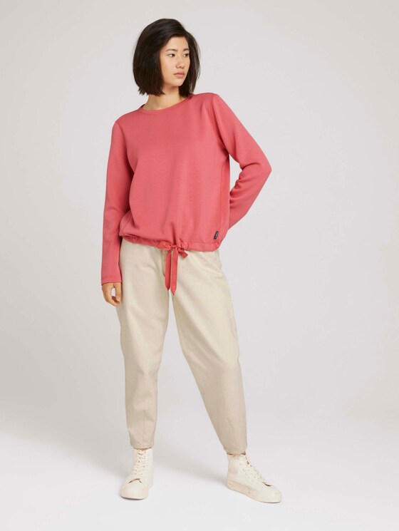 Sweatshirt met trekkoord - Vrouwen - cozy pink Sweatshirt met trekkoord - Vrouwen - cozy pink - 3 - TOM TAILOR