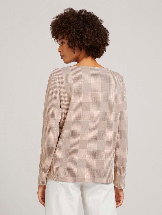 Geruite sweater - Vrouwen - offwhite beige glencheck ck Geruite sweater - Vrouwen - offwhite beige glencheck ck - 2 - TOM TAILOR