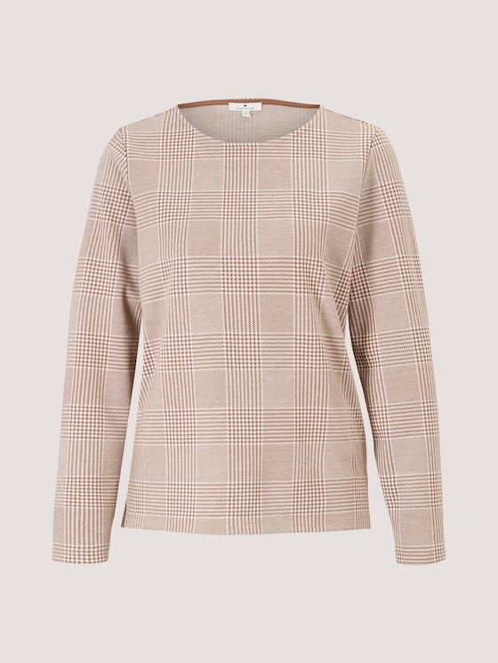 Geruite sweater - Vrouwen - offwhite beige glencheck ck Geruite sweater - Vrouwen - offwhite beige glencheck ck - 7 - TOM TAILOR