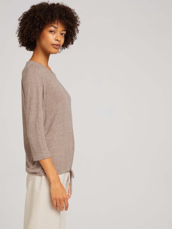 Zacht shirt met print - Vrouwen - beige glencheck printed Zacht shirt met print - Vrouwen - beige glencheck printed - 5 - TOM TAILOR