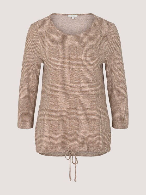 Zacht shirt met print - Vrouwen - beige glencheck printed Zacht shirt met print - Vrouwen - beige glencheck printed - 7 - TOM TAILOR