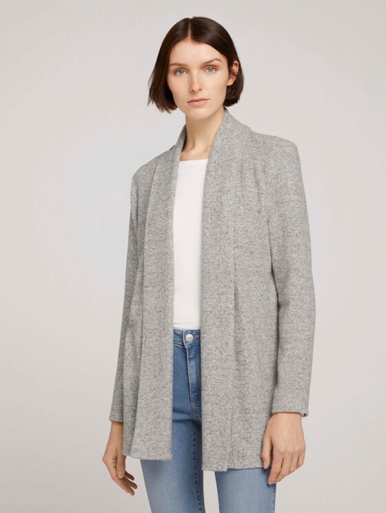 Cardigan in Melange-Optik - Frauen - Light Silver Grey Mélange Cardigan in Melange-Optik - Frauen - Light Silver Grey Mélange - 1 - TOM TAILOR Denim