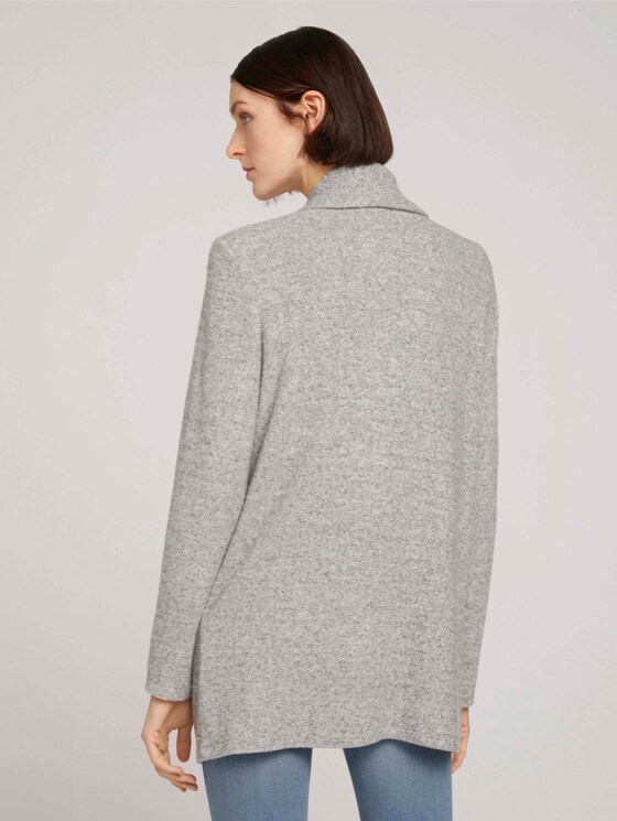 Cardigan in Melange-Optik - Frauen - Light Silver Grey Mélange Cardigan in Melange-Optik - Frauen - Light Silver Grey Mélange - 2 - TOM TAILOR Denim