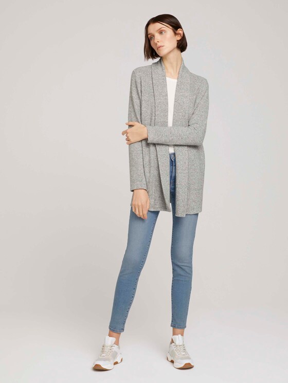 Cardigan in Melange-Optik - Frauen - Light Silver Grey Mélange Cardigan in Melange-Optik - Frauen - Light Silver Grey Mélange - 3 - TOM TAILOR Denim