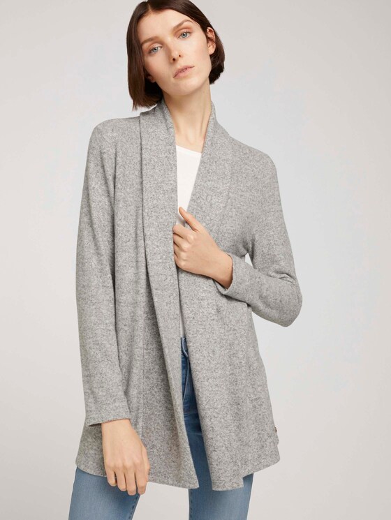 Cardigan in Melange-Optik - Frauen - Light Silver Grey Mélange Cardigan in Melange-Optik - Frauen - Light Silver Grey Mélange - 5 - TOM TAILOR Denim