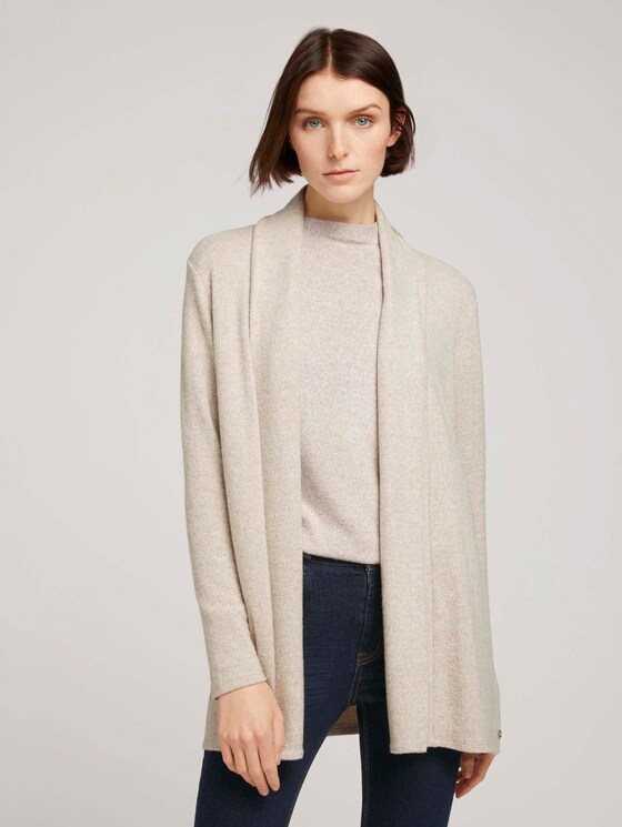 Cardigan in Melange-Optik - Frauen - cozy beige melange Cardigan in Melange-Optik - Frauen - cozy beige melange - 1 - TOM TAILOR Denim