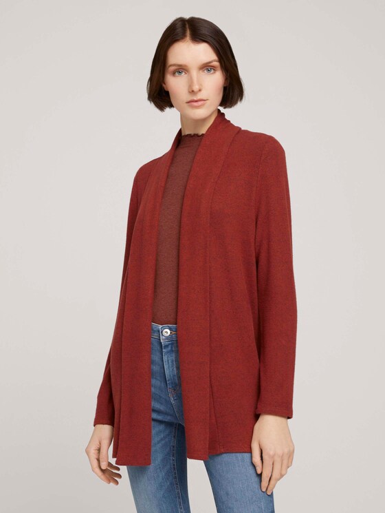 Cardigan in Melange-Optik - Frauen - rust orange melange Cardigan in Melange-Optik - Frauen - rust orange melange - 1 - TOM TAILOR Denim