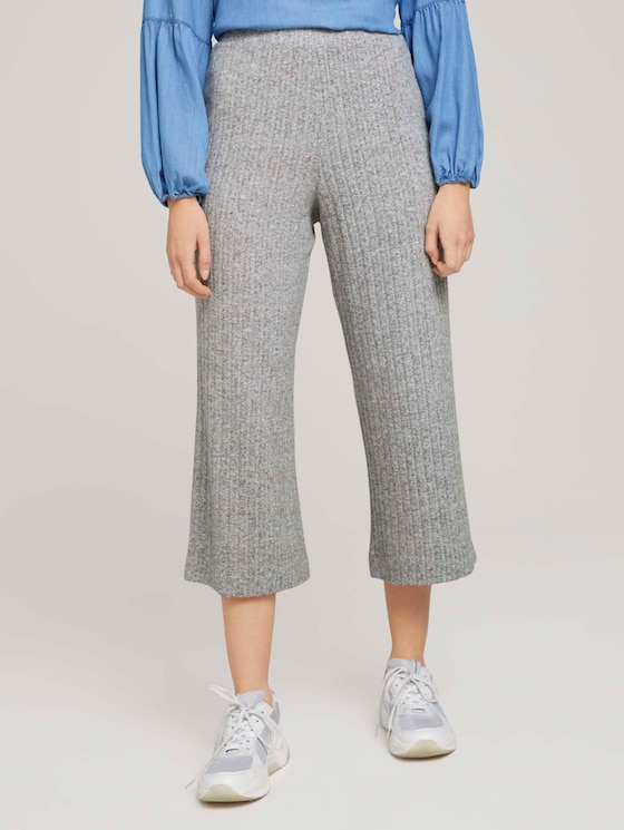 Culotte Relaxed Hose - Frauen - Light Silver Grey Mélange Culotte Relaxed Hose - Frauen - Light Silver Grey Mélange - 1 - TOM TAILOR Denim