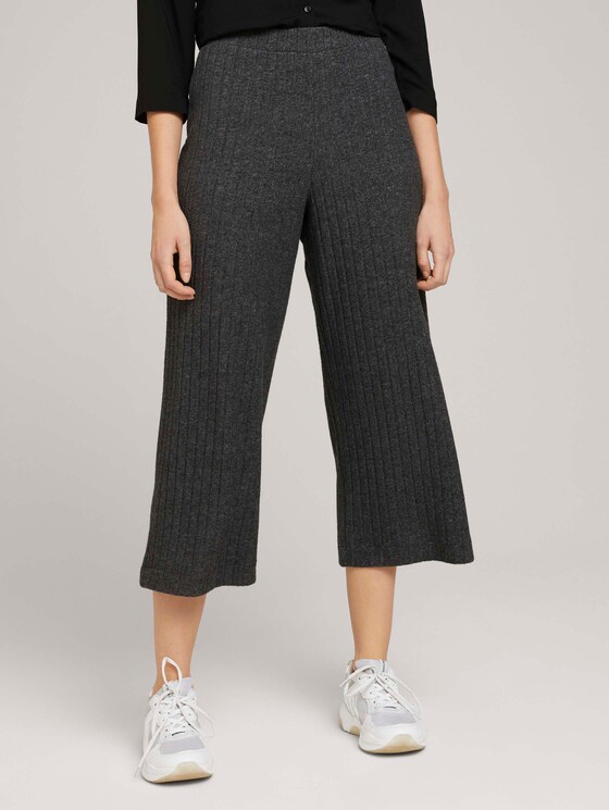Culotte Relaxed Broek - Vrouwen - Shale Grey Melange Culotte Relaxed Broek - Vrouwen - Shale Grey Melange - 1 - TOM TAILOR Denim
