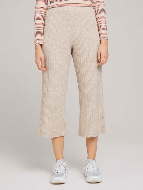 Culotte Relaxed Hose - Frauen - cozy beige melange Culotte Relaxed Hose - Frauen - cozy beige melange - 1 - TOM TAILOR Denim
