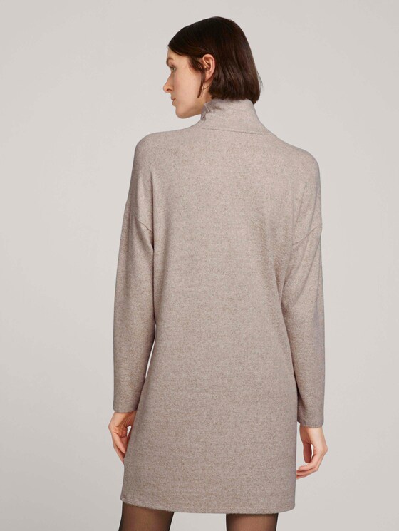Kleid mit Rollkragen - Frauen - cozy beige melange Kleid mit Rollkragen - Frauen - cozy beige melange - 2 - TOM TAILOR Denim