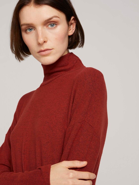 Kleid mit Rollkragen - Frauen - rust orange melange Kleid mit Rollkragen - Frauen - rust orange melange - 9 - TOM TAILOR Denim