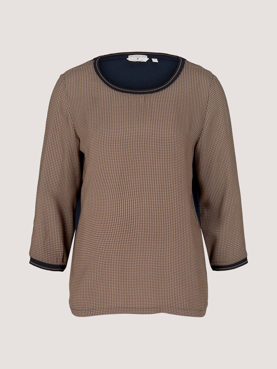 Gemustertes 3/4 Arm Shirt - Frauen - navy houndstooth print Gemustertes 3/4 Arm Shirt - Frauen - navy houndstooth print - 7 - TOM TAILOR