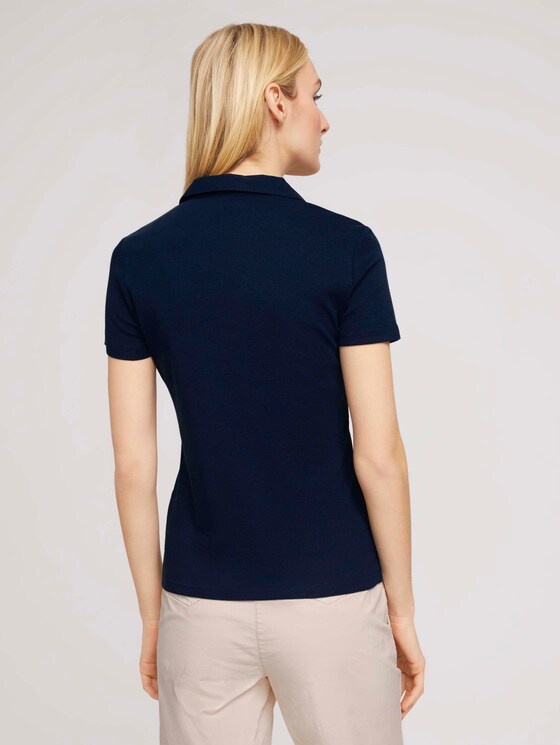 Basic Poloshirt mit Bio-Baumwolle - Frauen - Sky Captain Blue Basic Poloshirt mit Bio-Baumwolle - Frauen - Sky Captain Blue - 2 - TOM TAILOR