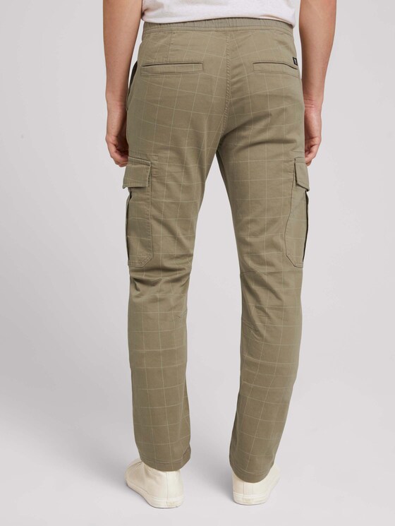 Slim-cargobroek - Mannen - khaki soft check print Slim-cargobroek - Mannen - khaki soft check print - 2 - TOM TAILOR Denim