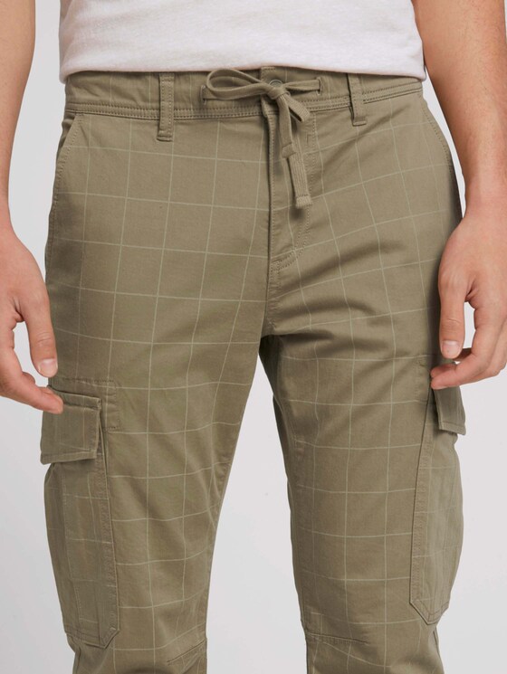 Slim-cargobroek - Mannen - khaki soft check print Slim-cargobroek - Mannen - khaki soft check print - 9 - TOM TAILOR Denim