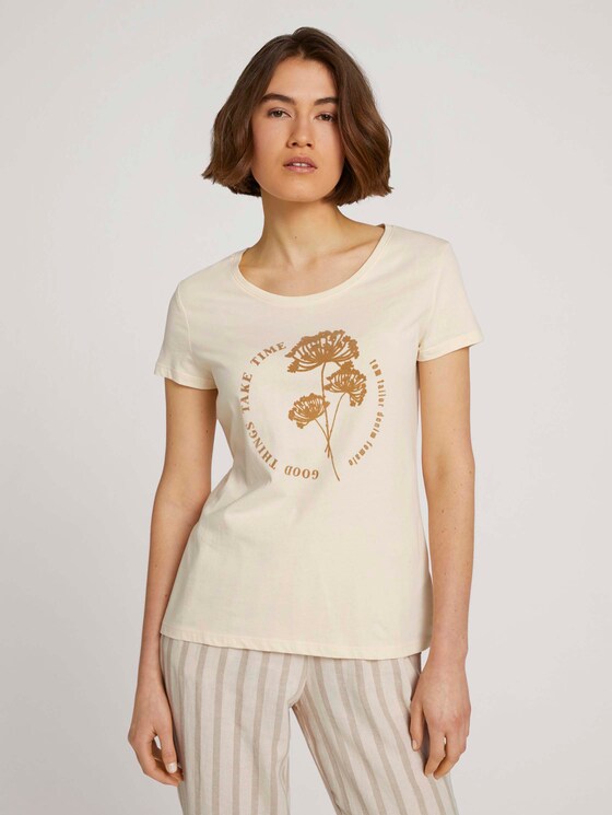 T-Shirt mit Print - Frauen - soft creme beige T-Shirt mit Print - Frauen - soft creme beige - 1 - TOM TAILOR Denim