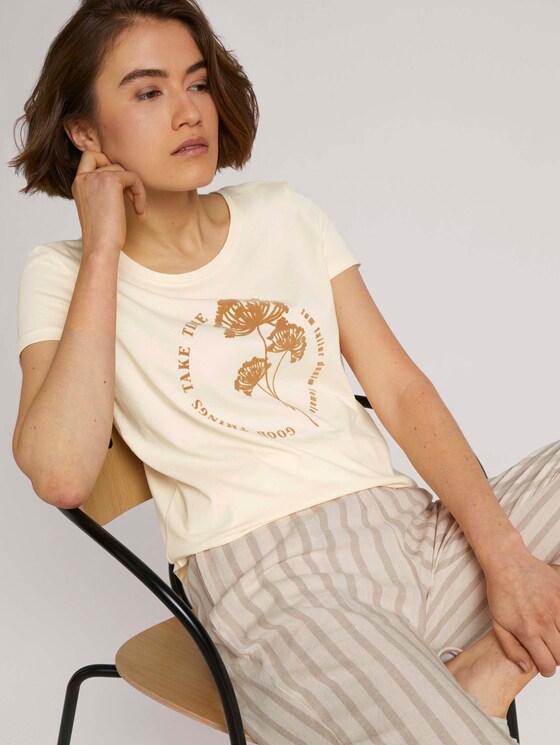 T-Shirt mit Print - Frauen - soft creme beige T-Shirt mit Print - Frauen - soft creme beige - 5 - TOM TAILOR Denim