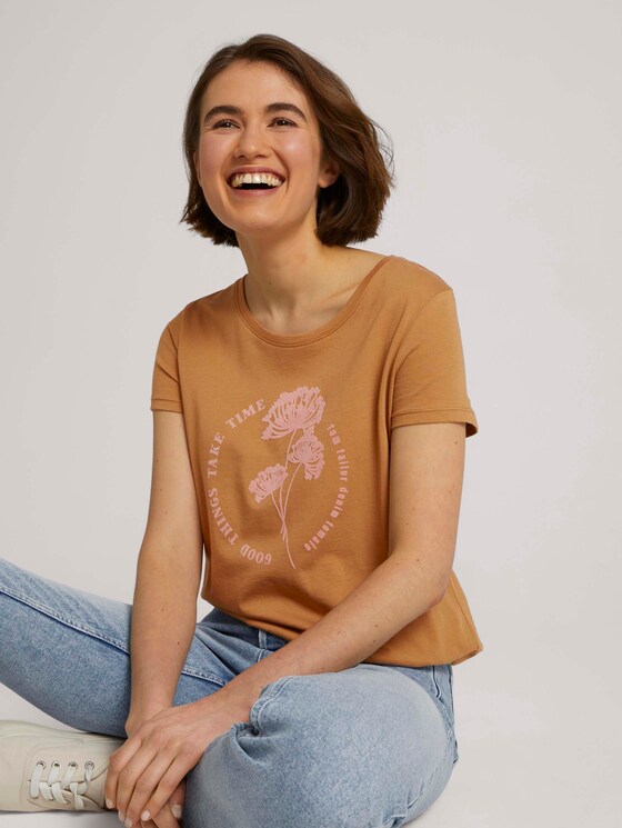 T-Shirt mit Print - Frauen - soft camel T-Shirt mit Print - Frauen - soft camel - 5 - TOM TAILOR Denim