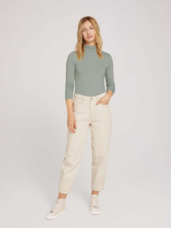 Langarmshirt mit LENZING™ ECOVERO™ - Frauen - soft greyish green Langarmshirt mit LENZING™ ECOVERO™ - Frauen - soft greyish green - 3 - TOM TAILOR Denim