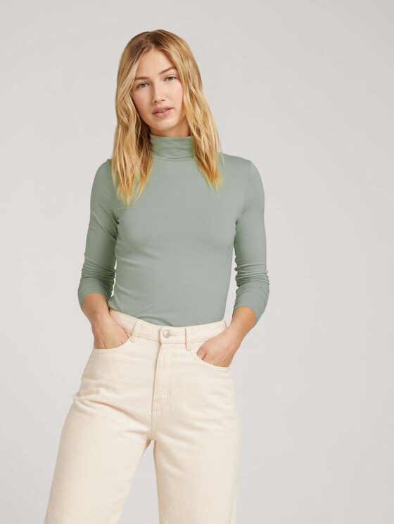 Langarmshirt mit LENZING™ ECOVERO™ - Frauen - soft greyish green Langarmshirt mit LENZING™ ECOVERO™ - Frauen - soft greyish green - 5 - TOM TAILOR Denim