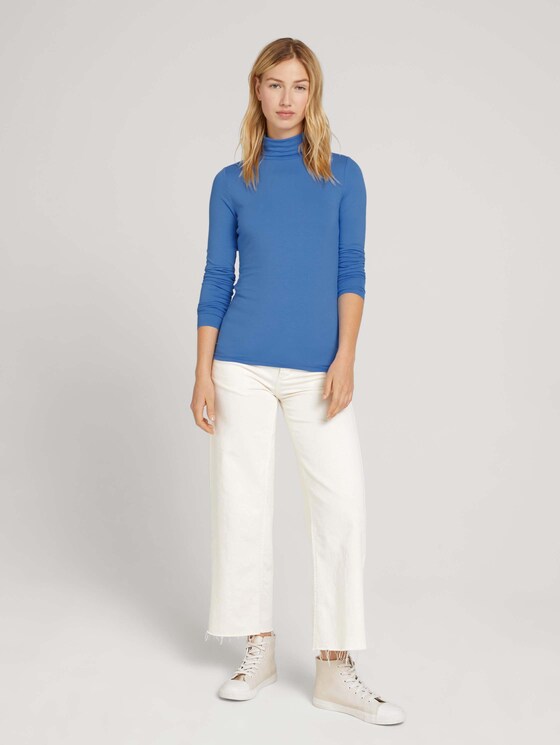 Langarmshirt mit LENZING™ ECOVERO™ - Frauen - sicilian blue Langarmshirt mit LENZING™ ECOVERO™ - Frauen - sicilian blue - 3 - TOM TAILOR Denim
