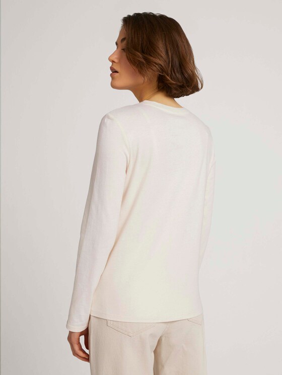 Long-sleeved shirt with a print - Women - soft creme beige Long-sleeved shirt with a print - Women - soft creme beige - 2 - TOM TAILOR Denim
