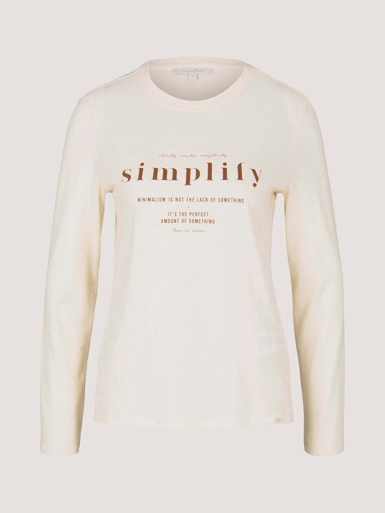 Long-sleeved shirt with a print - Women - soft creme beige Long-sleeved shirt with a print - Women - soft creme beige - 7 - TOM TAILOR Denim