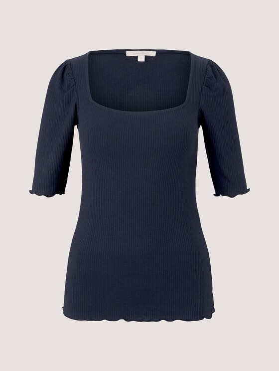 shirt met pofmouwen - Vrouwen - Sky Captain Blue shirt met pofmouwen - Vrouwen - Sky Captain Blue - 7 - TOM TAILOR Denim