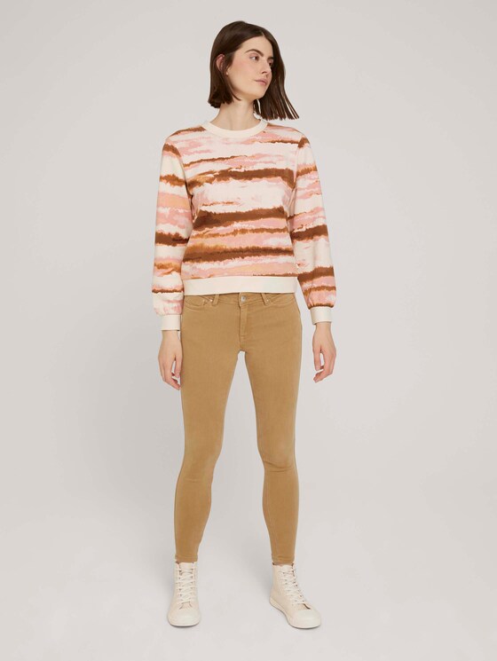 Cropped sweatshirt met gestreept patroon - Vrouwen - batik stripe Cropped sweatshirt met gestreept patroon - Vrouwen - batik stripe - 3 - TOM TAILOR Denim