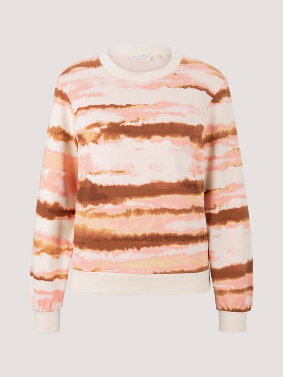 Cropped sweatshirt met gestreept patroon - Vrouwen - batik stripe Cropped sweatshirt met gestreept patroon - Vrouwen - batik stripe - 7 - TOM TAILOR Denim
