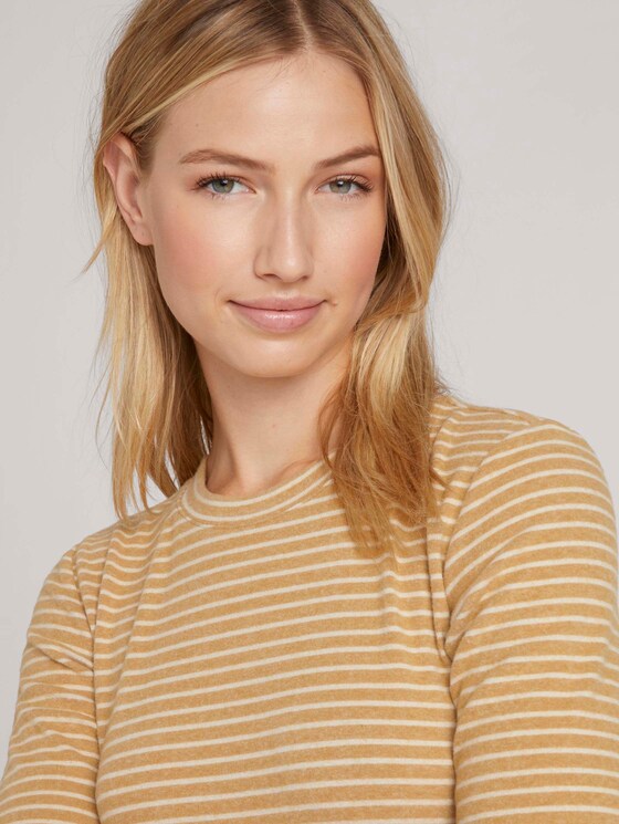 Striped shirt - Women - camel beige stripe Striped shirt - Women - camel beige stripe - 9 - TOM TAILOR Denim