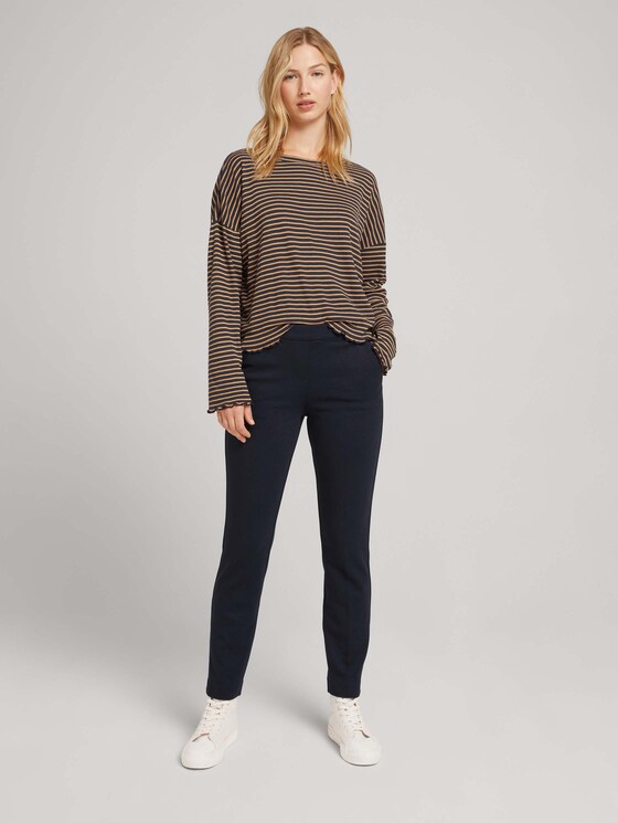 gestreept shirt met lange mouwen - Vrouwen - navy camel stripe gestreept shirt met lange mouwen - Vrouwen - navy camel stripe - 3 - TOM TAILOR Denim