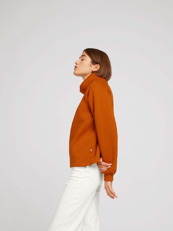 Long-sleeved shirt made of sustainable cotton - Women - gold flame orange Long-sleeved shirt made of sustainable cotton - Women - gold flame orange - 5 - TOM TAILOR Denim
