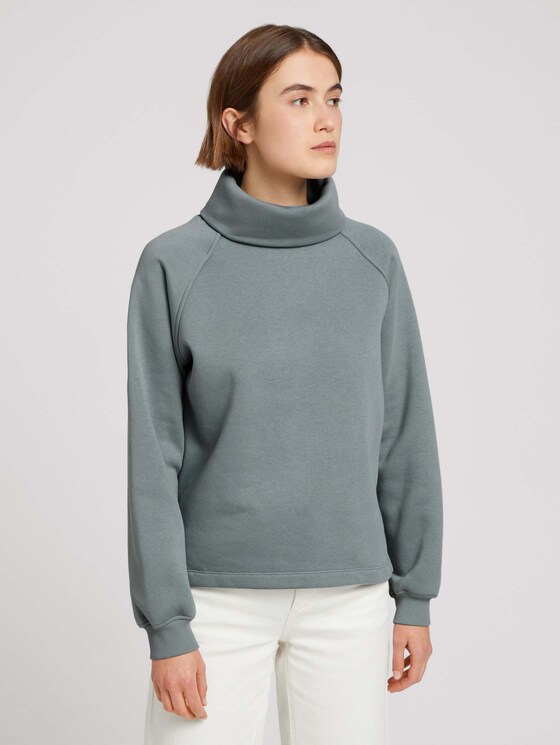 Shirt met lange mouwen, gemaakt van duurzaam katoen - Vrouwen - grey mint Shirt met lange mouwen, gemaakt van duurzaam katoen - Vrouwen - grey mint - 1 - TOM TAILOR Denim