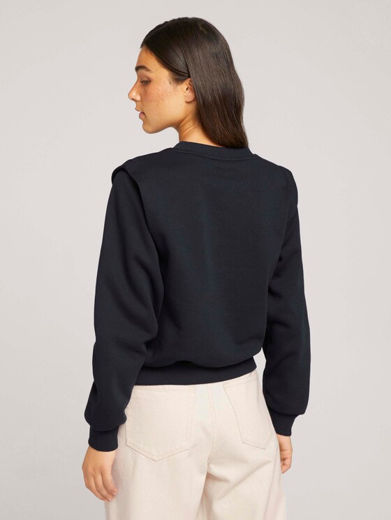 sweatshirt met schouderplooi - Vrouwen - Sky Captain Blue sweatshirt met schouderplooi - Vrouwen - Sky Captain Blue - 2 - TOM TAILOR Denim
