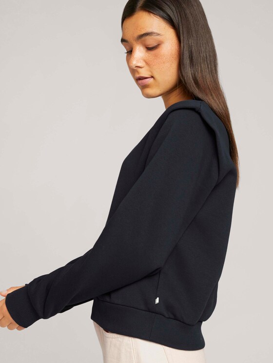 sweatshirt met schouderplooi - Vrouwen - Sky Captain Blue sweatshirt met schouderplooi - Vrouwen - Sky Captain Blue - 9 - TOM TAILOR Denim