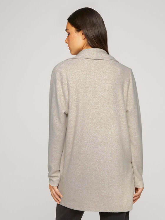 vest met sjaalkraag - Vrouwen - creme beige melange vest met sjaalkraag - Vrouwen - creme beige melange - 2 - TOM TAILOR Denim