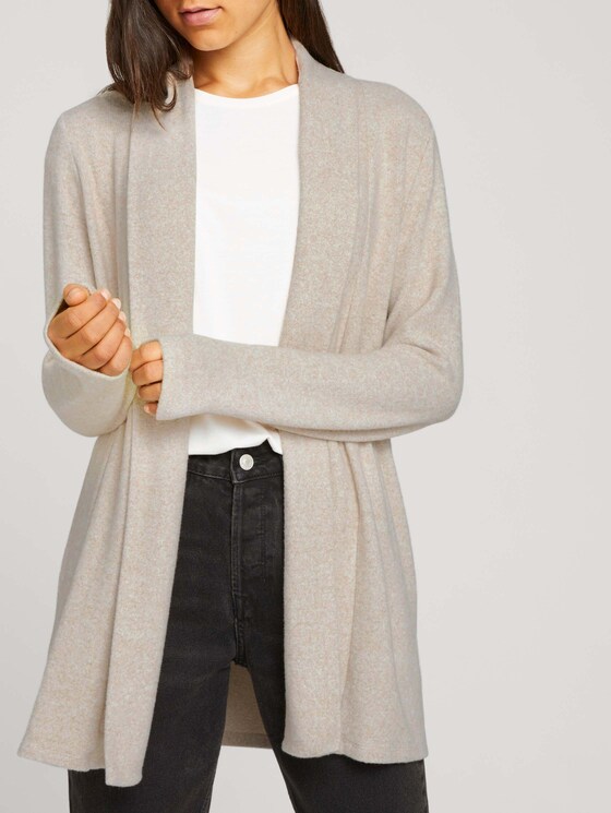 vest met sjaalkraag - Vrouwen - creme beige melange vest met sjaalkraag - Vrouwen - creme beige melange - 9 - TOM TAILOR Denim