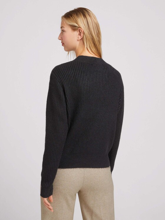 Cardigan mit recyceltem Polyester - Frauen - deep black Cardigan mit recyceltem Polyester - Frauen - deep black - 2 - TOM TAILOR Denim