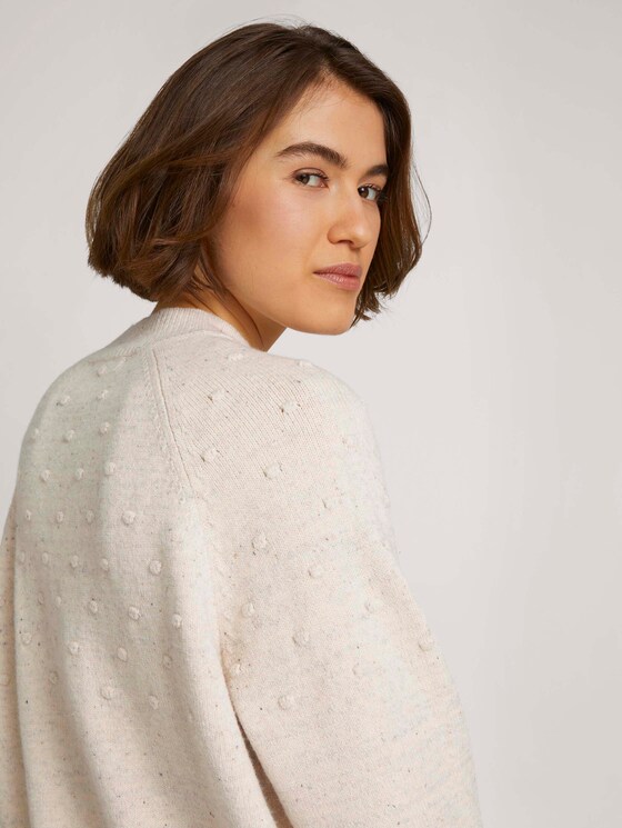 Weicher Strickpullover mit Punkten - Frauen - soft creme beige Weicher Strickpullover mit Punkten - Frauen - soft creme beige - 9 - TOM TAILOR Denim