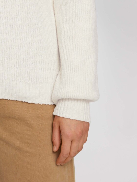 Pullover mit recyceltem Polyester - Frauen - creme beige melange Pullover mit recyceltem Polyester - Frauen - creme beige melange - 10 - TOM TAILOR Denim